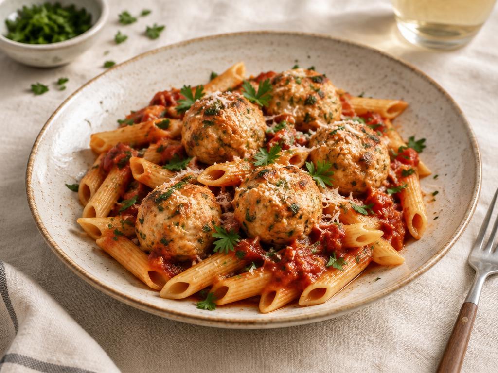 Chicken meatball pasta